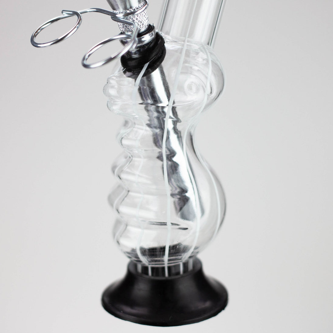 Stripe 8" Acrylic Water Pipe - Glasss Station