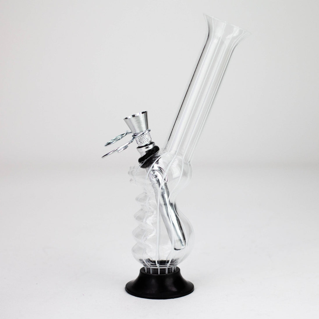 Stripe 8" Acrylic Water Pipe - Glasss Station