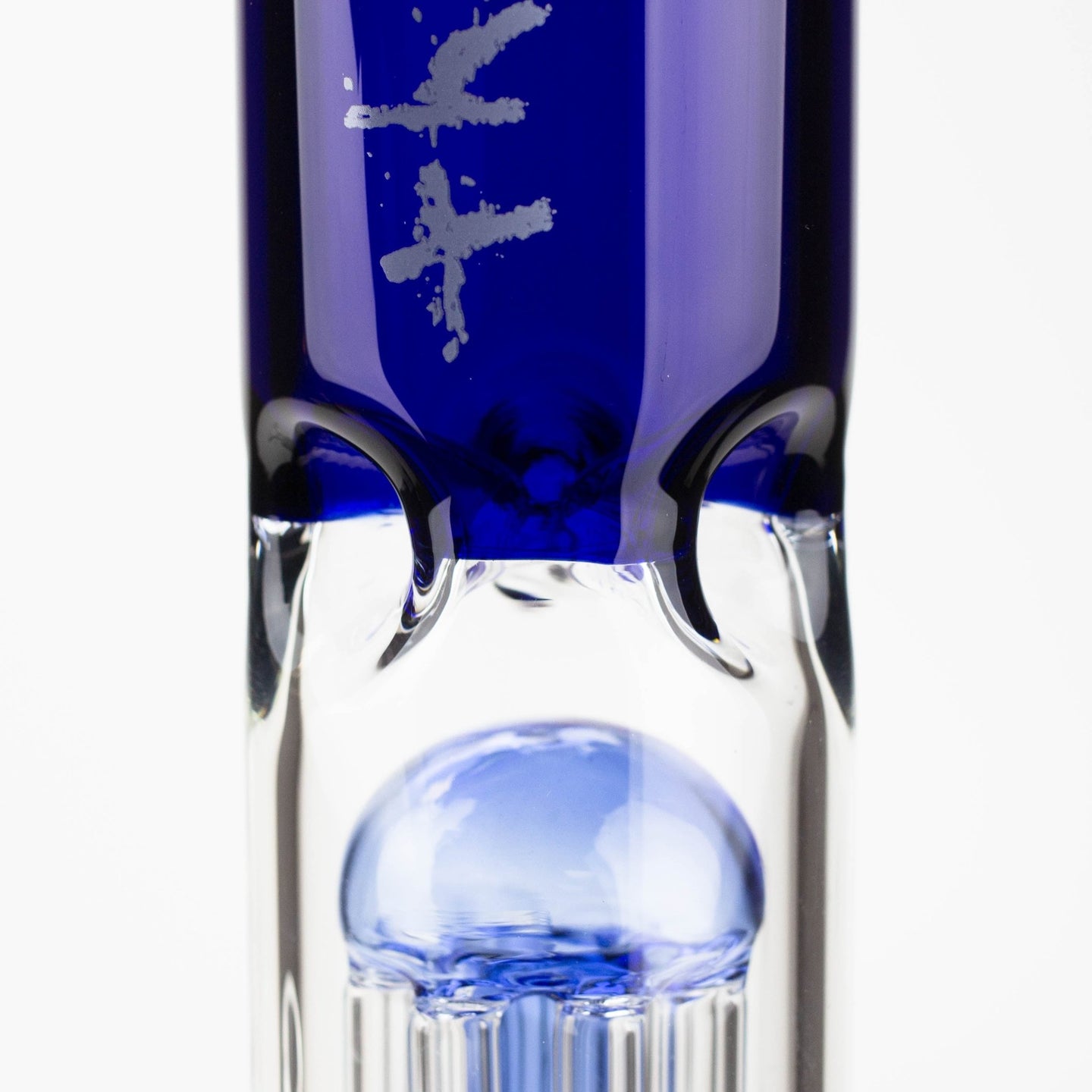 THE TRAGICALLY HIP-15.5" Single Perc Blue Glass Beaker by Infyniti - Glasss Station