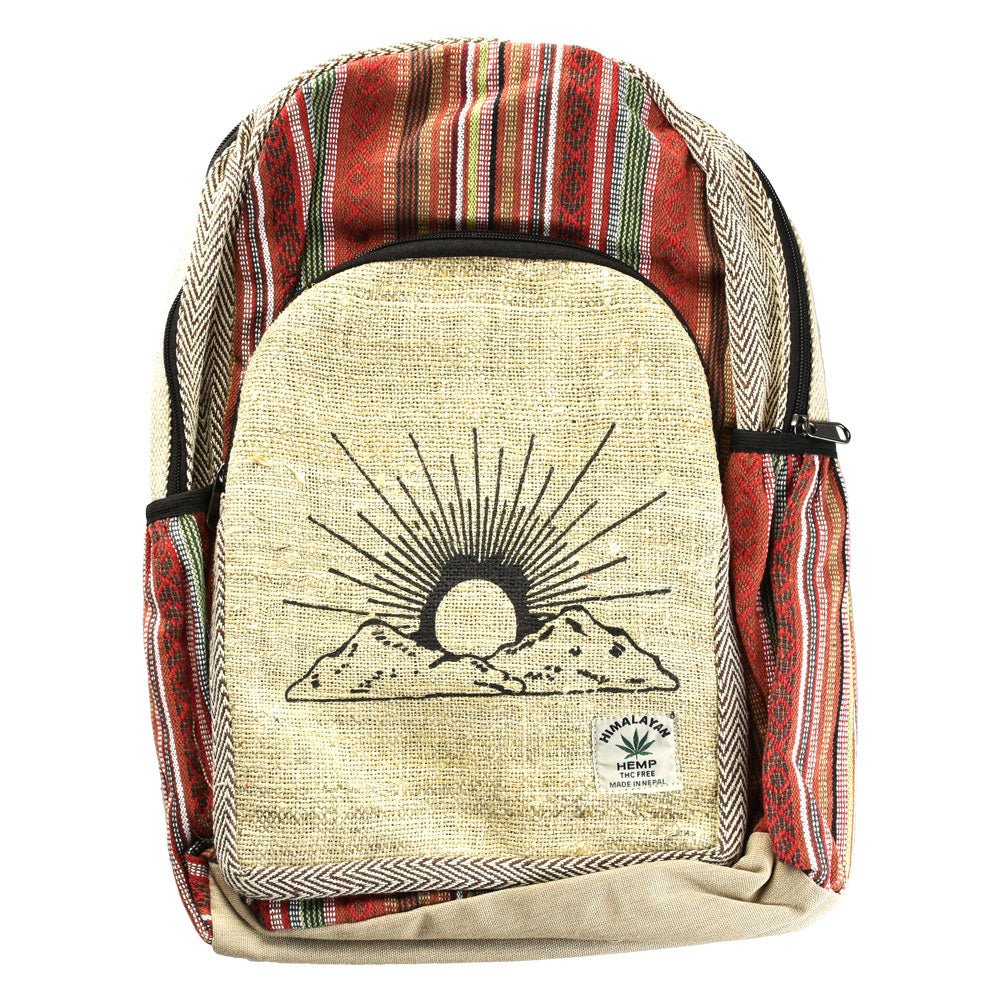 ThreadHeads Himalayan Hemp Mountain Sunrise Backpack - Glasss Station