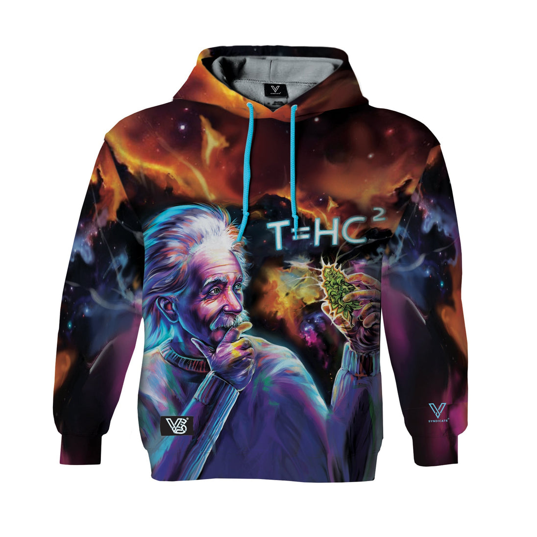 V Syndicate T=HC2 Einstein Black Hole 360° Print Hoodie - Glasss Station