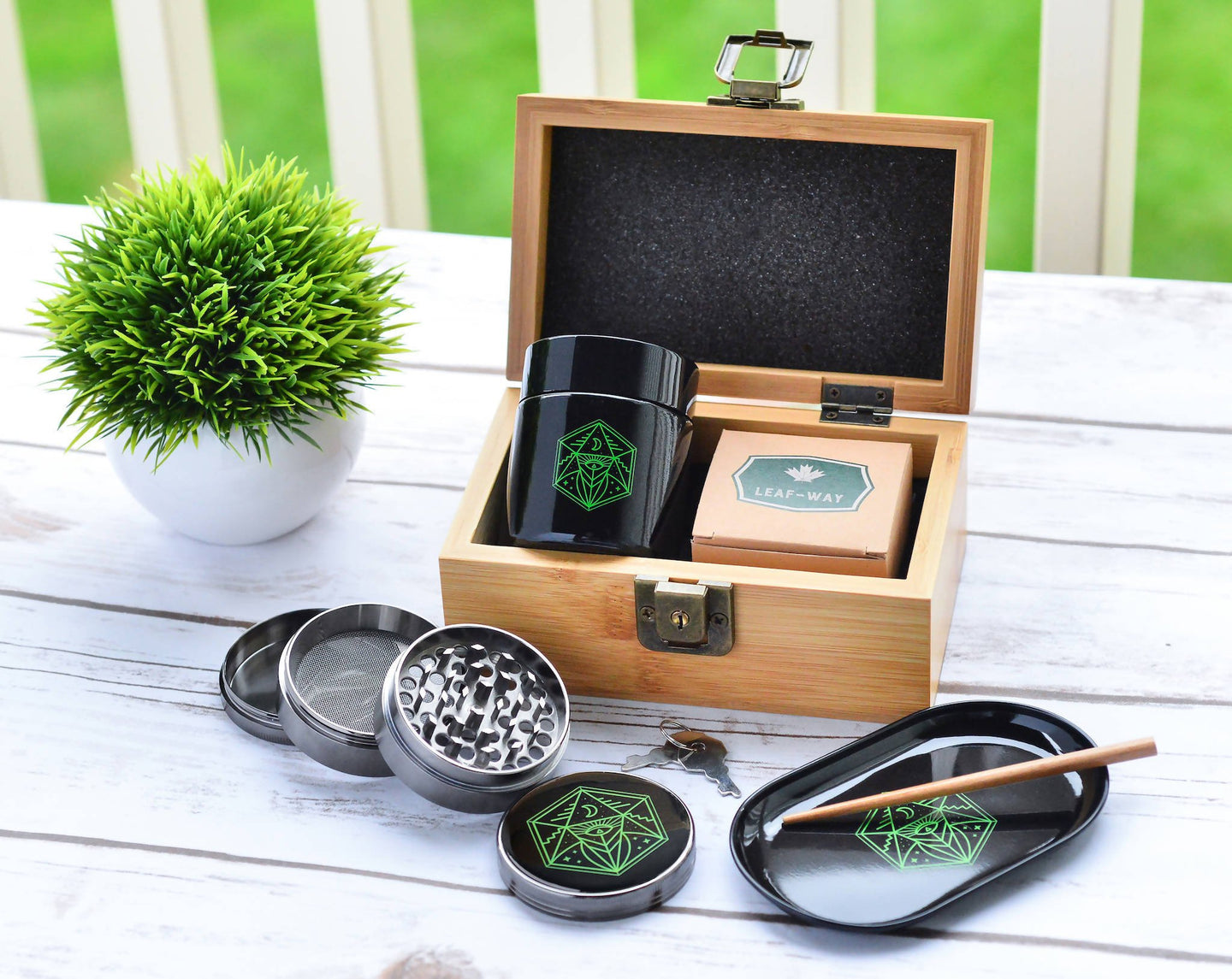 Vintage Bamboo Stash Box Bundle - Glasss Station