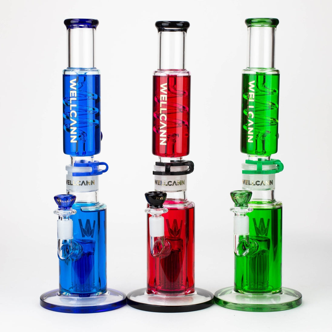 WELLCANN | 15" Glycerin Detachable Glass Bong - Glasss Station