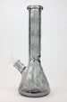 XTREME 14" 7mm Leaf Electroplated Glass Beaker Bong - Glasss Station