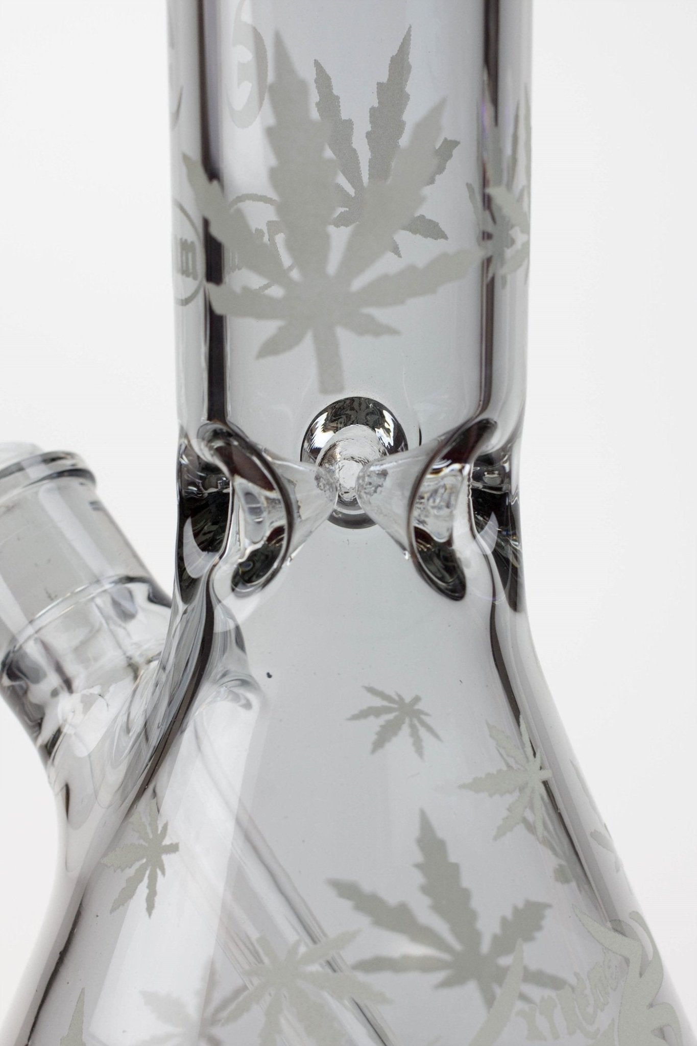 XTREME 14" 7mm Leaf Electroplated Glass Beaker Bong - Glasss Station